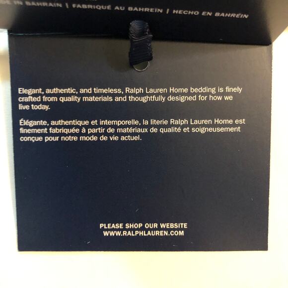 Ralph Lauren Palmer Organic Cotton Percale 2 Standard Pillowcases Sand Dune New - Picture 8 of 9